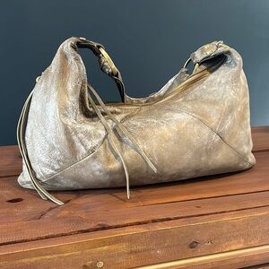 Buffed Leather Paulette Hobo Bag